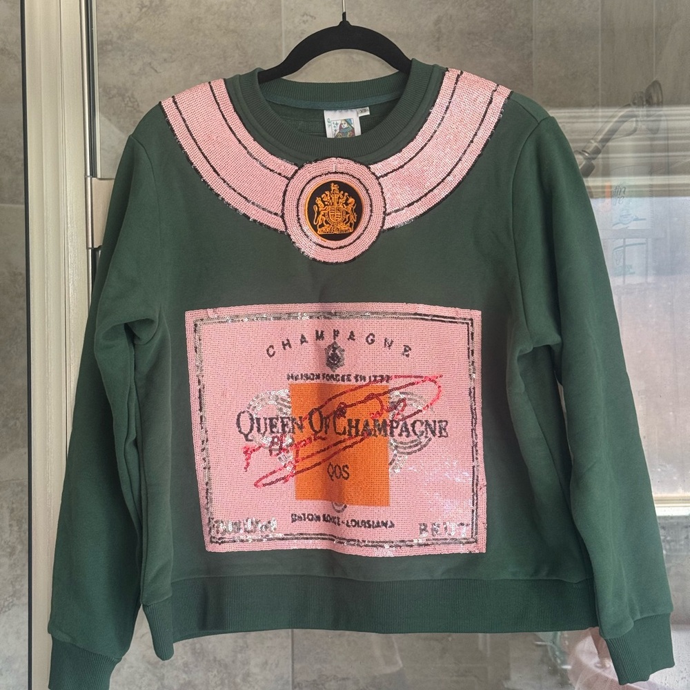 QUEEN OF SPARKLES Queen of Champagne Sweater - Picture 2 of 5